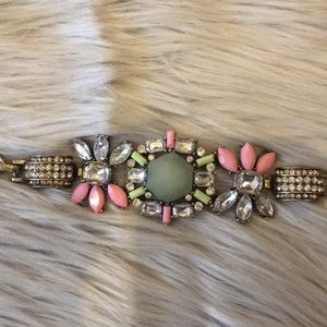 Antiqued Gold Jeweled Bracelet